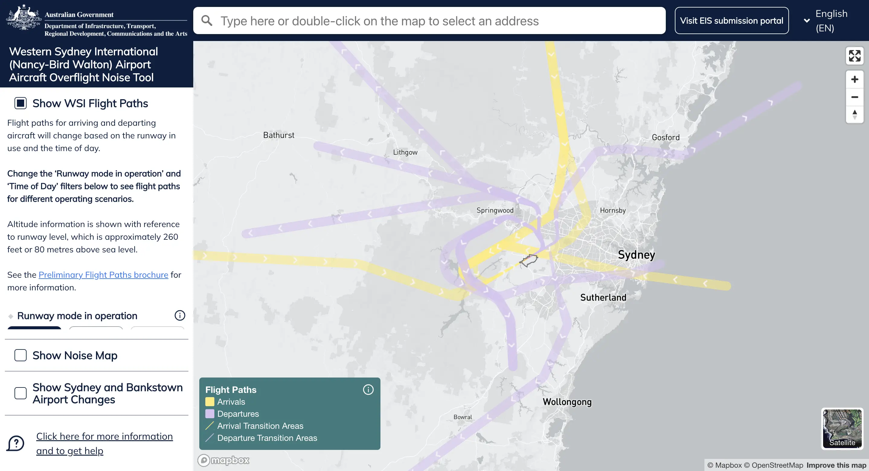 a website which includes a map and a sidebar with various information